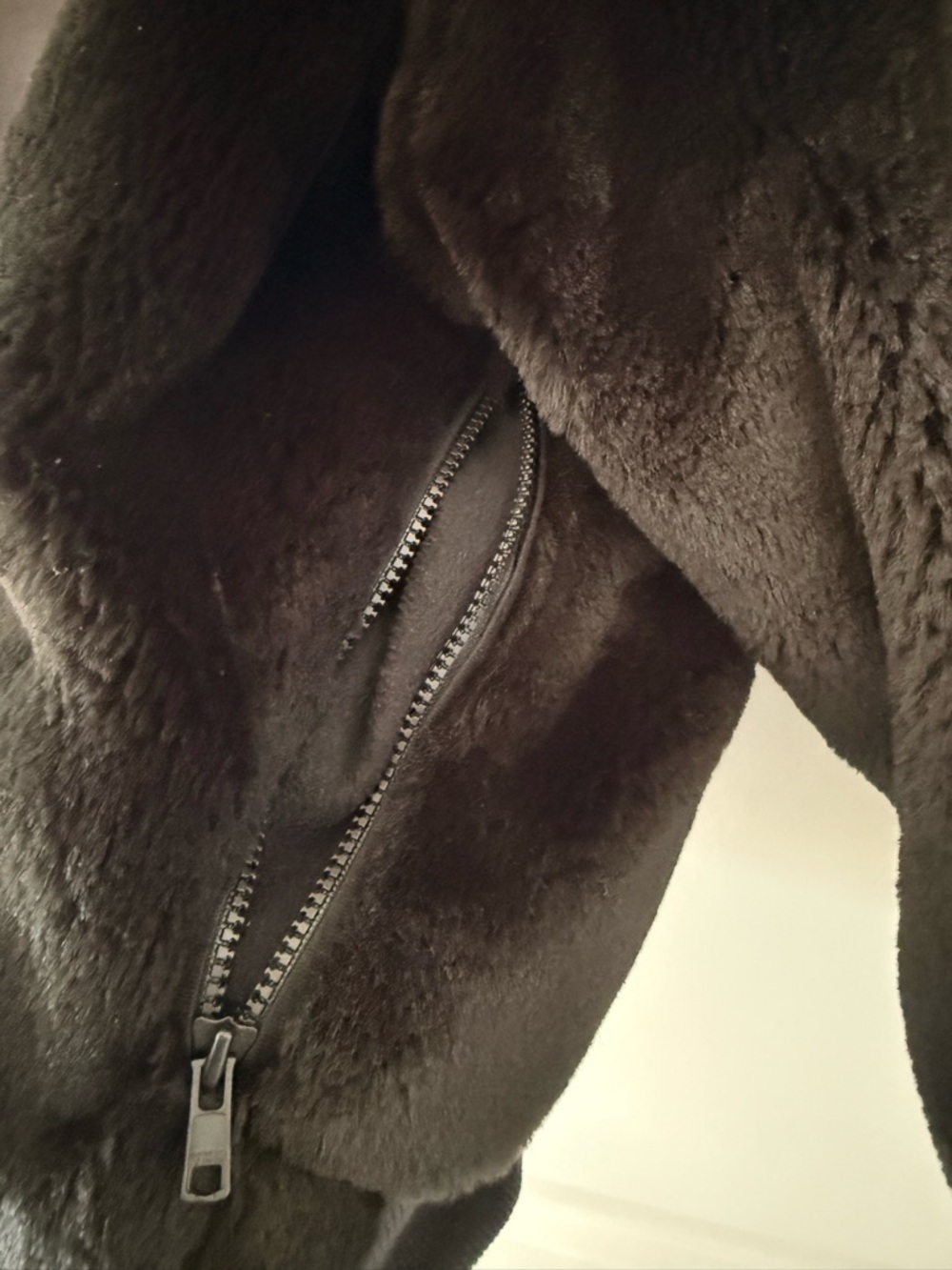 ALO black faux fur foxy jacket - Picture 9 of 16